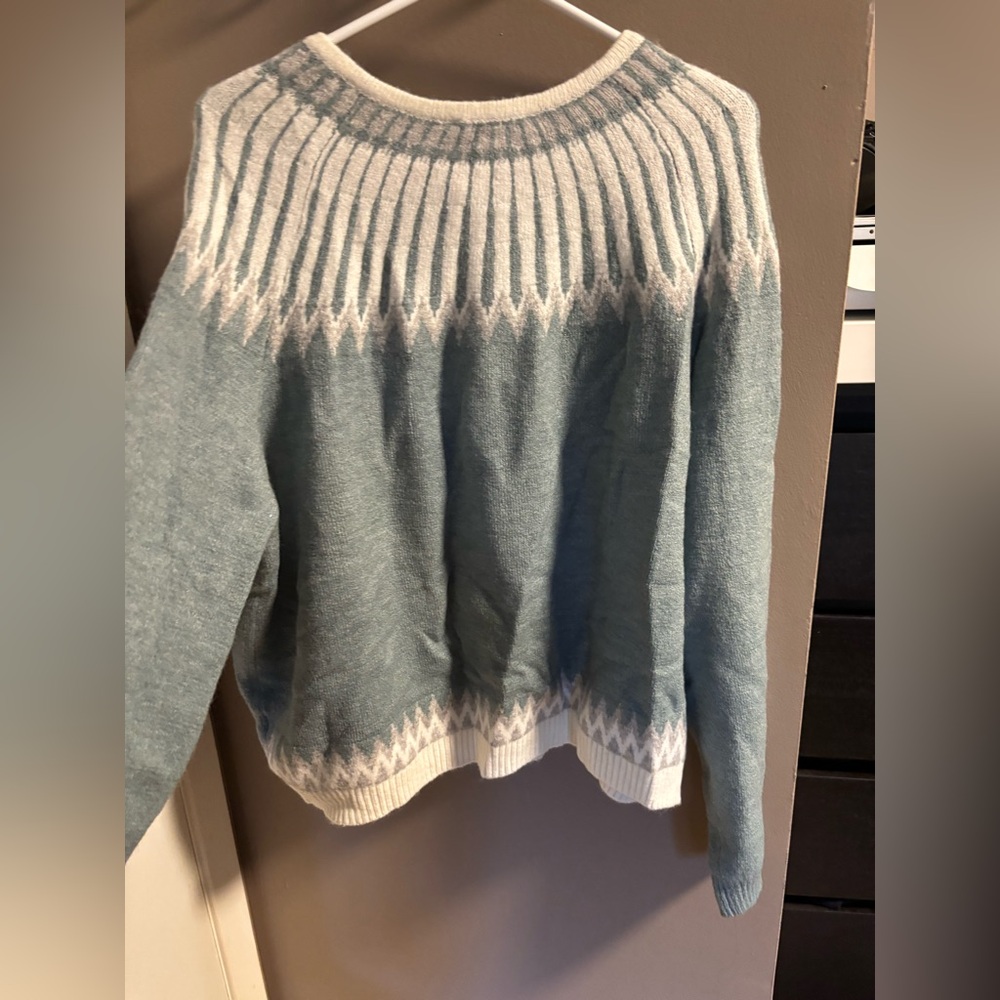 Ricki's Teal and Cream Button-Up Cardigan - Picture 5 of 5